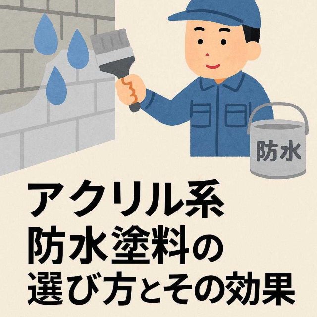 アクリル系防水塗料の選び方とその効果