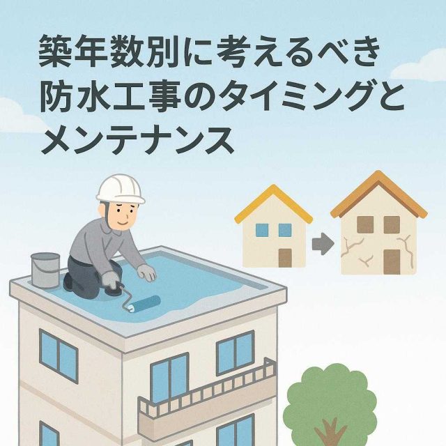 築年数別に考えるべき防水工事のタイミングとメンテナンス